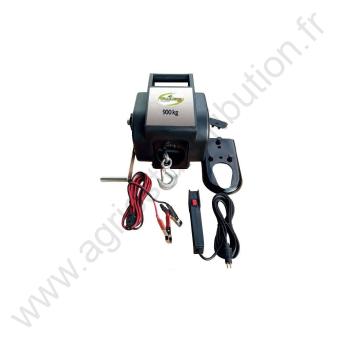 TREUIL 12V 900KG CABLE 9M